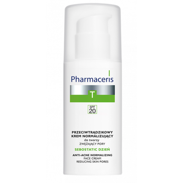 PHARMACERIS T przeciwtradzikowy krem normalizujacy SPF 20 do twarzy zwezajacy pory SEBOSTATIC DZIEŃ, 50ml