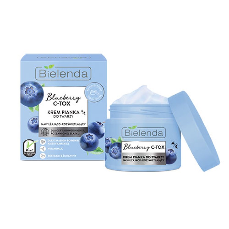 BIELENDA BLUEBERRY C-TOX  nawilżająco - rozświetlający krem -pianka  40ml