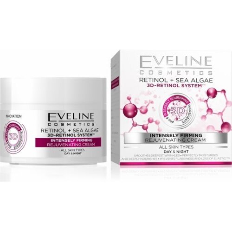 Eveline Retinol Sea Alge 3D-Retinol System Intensywnie Ujędrniający Krem na Dzień i na Noc 50ml