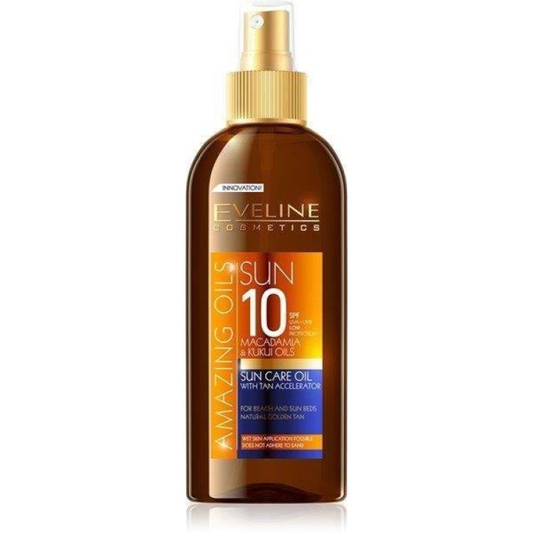 Eveline Amazing Oils Sun Care Olejek Przyspieszacz Opalania z SPF 10 150ml