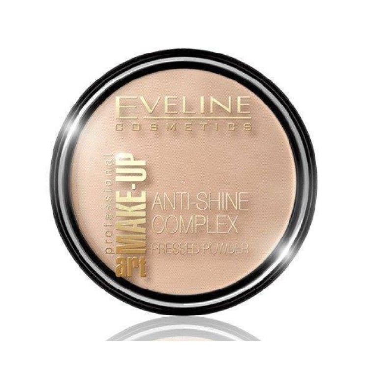 Eveline Make Up Art Anti-Shine Complex Puder Prasowany Nr 37 Warm Beige 14 g