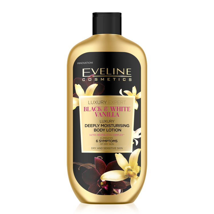 Eveline Luxury Expert Black & White Vanilla Głęboko Nawilżające Mleczko do Ciała 350ml