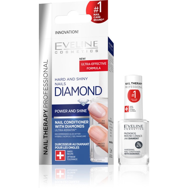 Eveline Nail Therapy Diamond Odżywka Utwardzająca z Diamentami 12ml