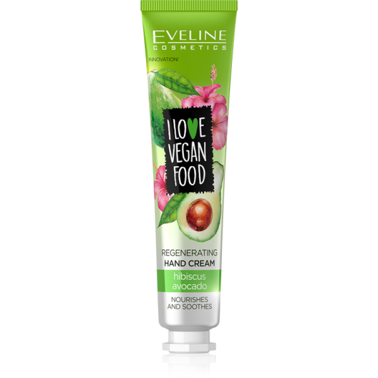 Eveline I Love Vegan Food Regenerujący Krem do Rąk Awokado Hibiskus 50ml