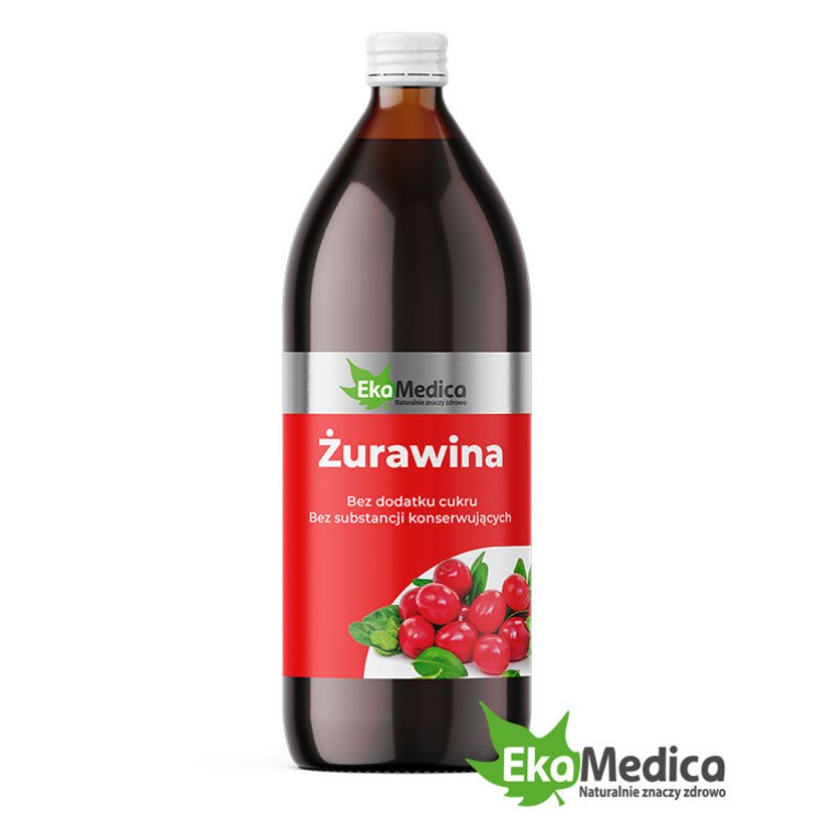 EkaMedica Naturalny 100% Sok z Żurawiny 500 ml