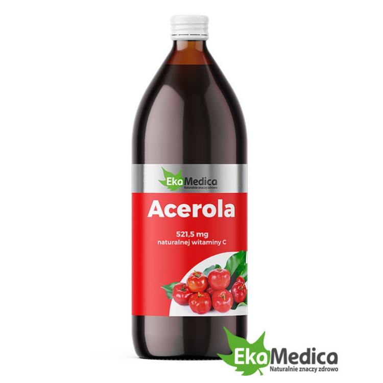 EkaMedica Naturalny Sok z Owoców Aceroli 500ml