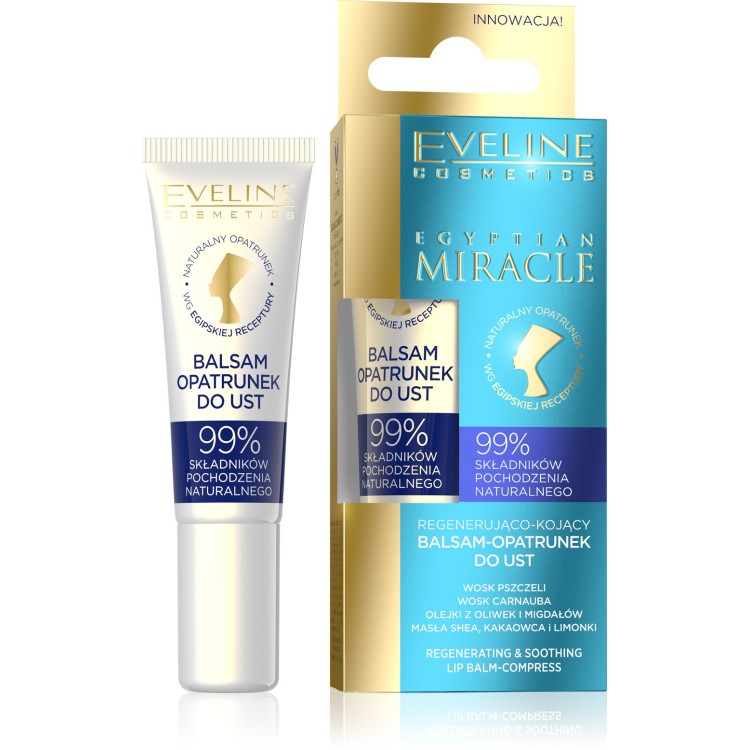 Eveline Egyptian Miracle Regenerująco-Kojący Balsam Opatrunek do Ust 12ml