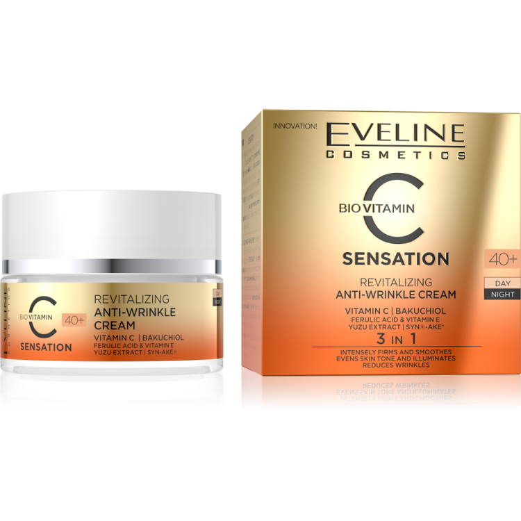 Eveline Vitamin C Sensation Rewitalizujący Krem Przeciwzmarszczkowy na Dzień i na Noc 40+ 50ml