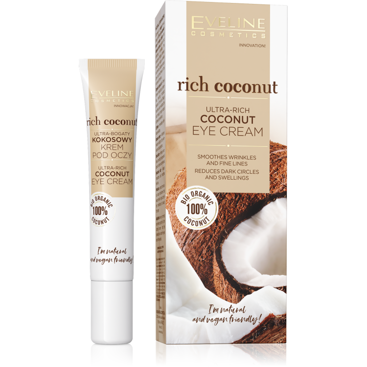 Eveline Rich Coconut Ultra Kokosowy Krem Przeciwzmarszczkowy pod Oczy z Masłem Shea 20ml