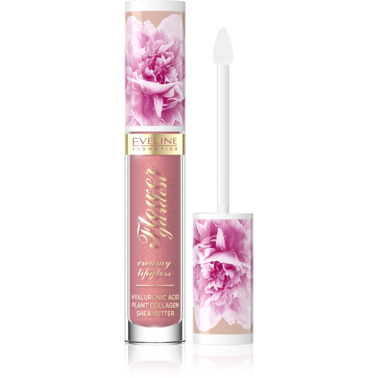 Eveline Flower Garden Kremowy Błyszczyk do Ust Nr 02 Sweet Daisy Vegan 4,5ml