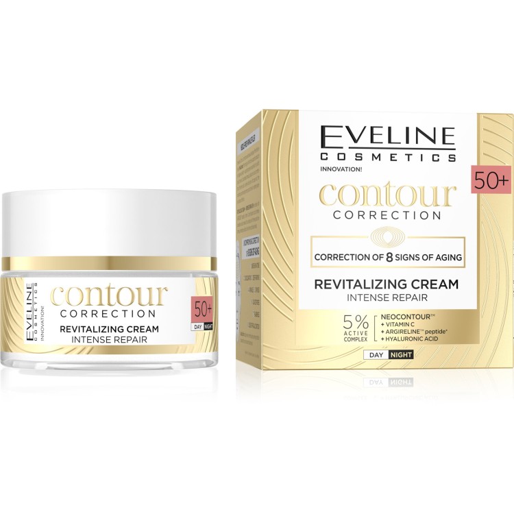 Eveline Contour Correction Krem Rewitalizujący Intensywnie Regenerujący 50+ na Dzień i na Noc 50ml