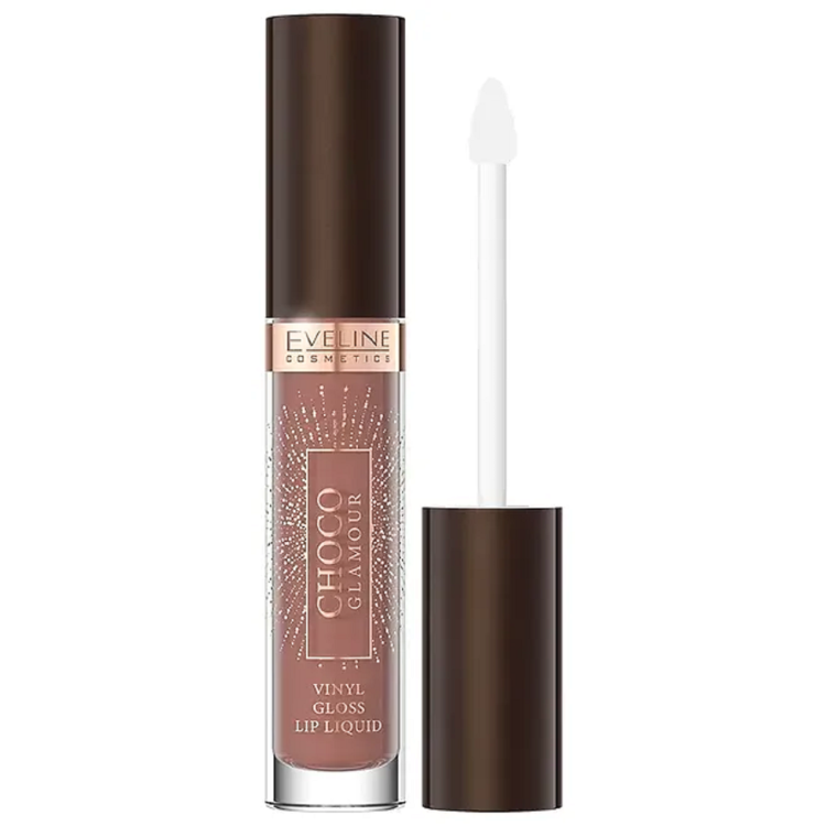 Eveline Choco Glamour Pomadka Winylowa w Płynie z Efektem Glossy Lips Nr 1 Ruby Chocolate 4,5ml