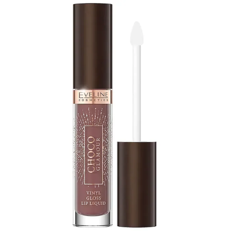 Eveline Choco Glamour Pomadka Winylowa w Płynie z Efektem Glossy Lips Nr 02 Deep Cherry Chocolate 4,5ml