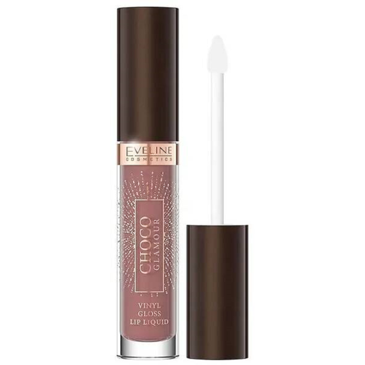 Eveline Choco Glamour Pomadka Winylowa w Płynie z Efektem Glossy Lips Nr 3 Toffe Chocolate 4,5ml