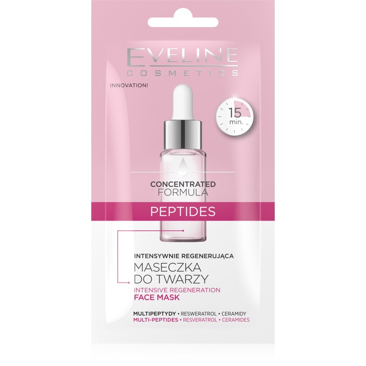 Eveline Concentrated Formula Peptides Intensywnie Regenerująca Maseczka do Twarzy dla Skóry Suchej i Dojrzałej 8ml