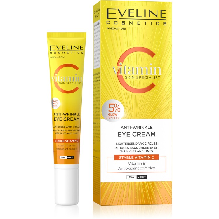 Eveline Skin Specialist Vitamin C Anti-Wrinkle Przeciwzmarszczkowy Krem pod Oczy na Dzień i na Noc 20ml