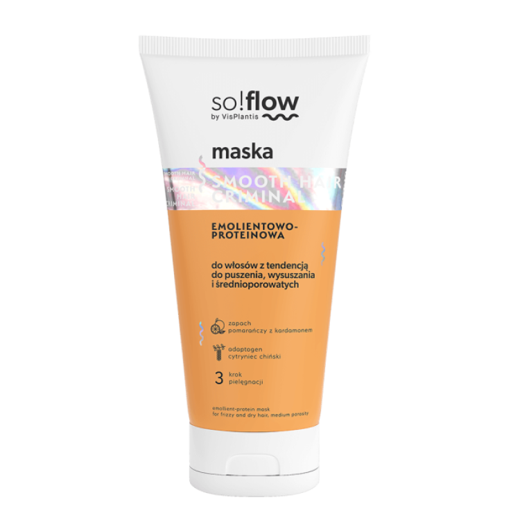 So!Flow by Vis Plantis Maska Emolientowo-Proteinowa do Włosów z Tendencją do Puszenia 200ml