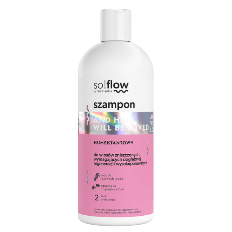 So!Flow by Vis Plantis Szampon Humektantowy do Włosów Zniszczonych Wymagających Dogłębnej Regeneracji 300ml