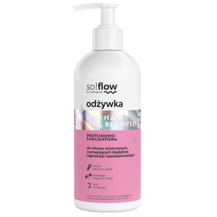 So!Flow by Vis Plantis Odżywka Proteinowo-Emolientowa do Włosów Zniszczonych 300ml