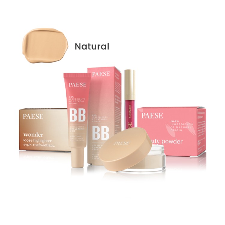 PAESE BUNDLE 03 BB NATURAL + BARLEY POWDER + LOOSE HIGHLIGHTER