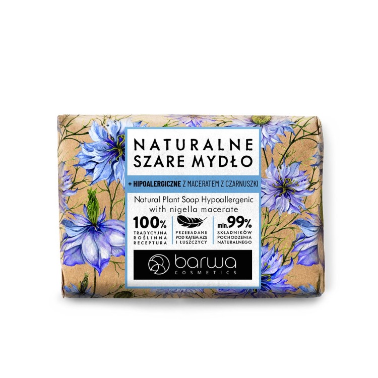 Barwa NATURALNE SZARE MYDŁO Z MACERATEM Z CZARNUSZKI 90 G