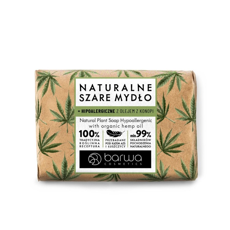 NATURALNE SZARE MYDŁO Z OLEJEM Z KONOPI 90 G