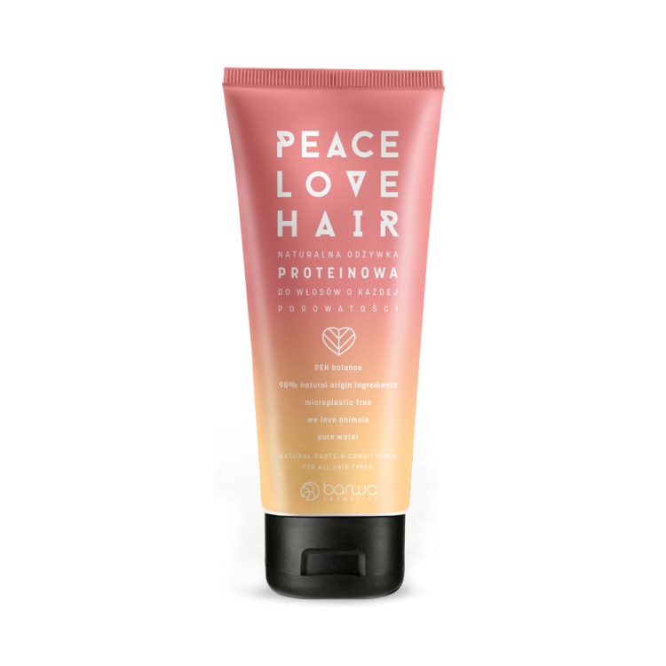 BARWA PEACE LOVE HAIR NATURALNA ODŻYWKA PROTEINOWA DO WŁOSÓW O KAŻDEJ POROWATOŚCI 200ML