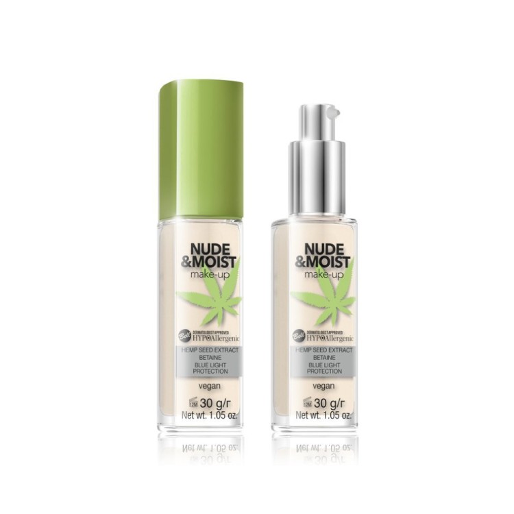 BELL HYPOALLERGENIC NUDE&MOIST MAKE-UP FLUID NAWILŻAJĄCO-ODŻYWCZY 01 jasny beż 30G