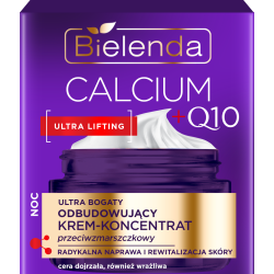 BIELENDA CALCIUM + Q10 ULTRA BOGATY ODBUDOWUJĄCY KREM - KONCENTRAT PRZECIWZMARSZCZKOWY NA NOC 50ML