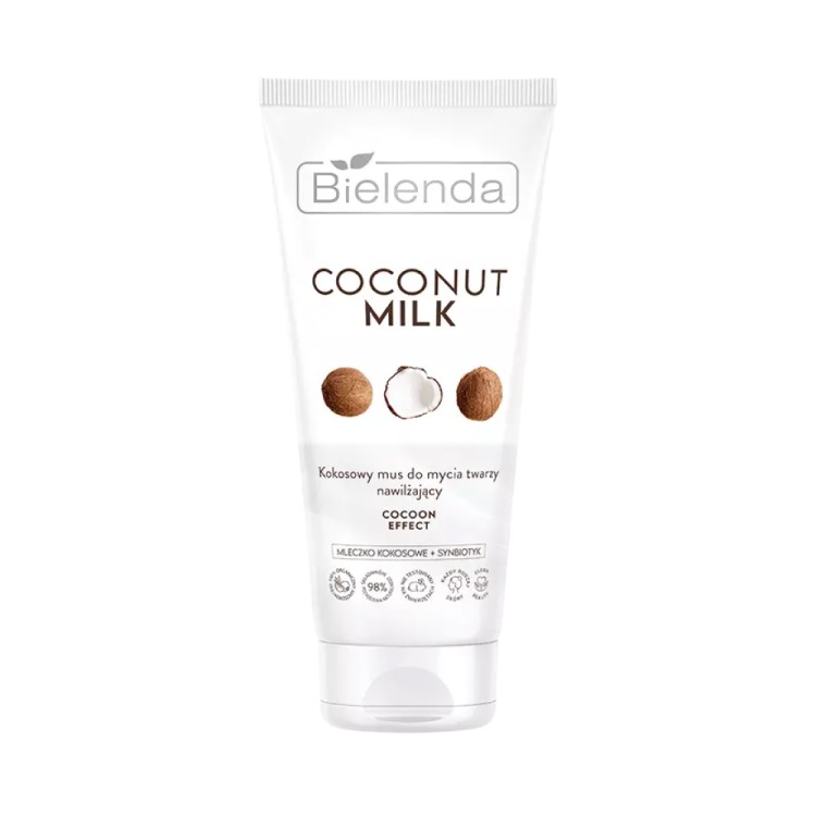 BIELENDA COCONUT MILK Kokosowy mus do mycia twarzy, nawilżający COCOON EFFECT 135 g