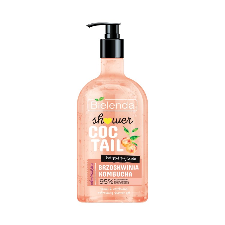 BIELENDA SHOWER COCTAIL Odświeżający żel pod prysznic BRZOSKWINIA + KOMBUCHA 400ml