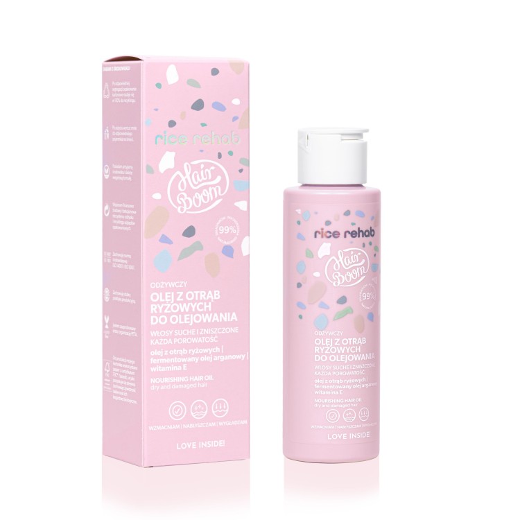 BODY BOOM HAIRBOOM ODŻYWCZY OLEJ Z OTRĄB RYŻOWYCH DO OLEJOWANIA 100ml