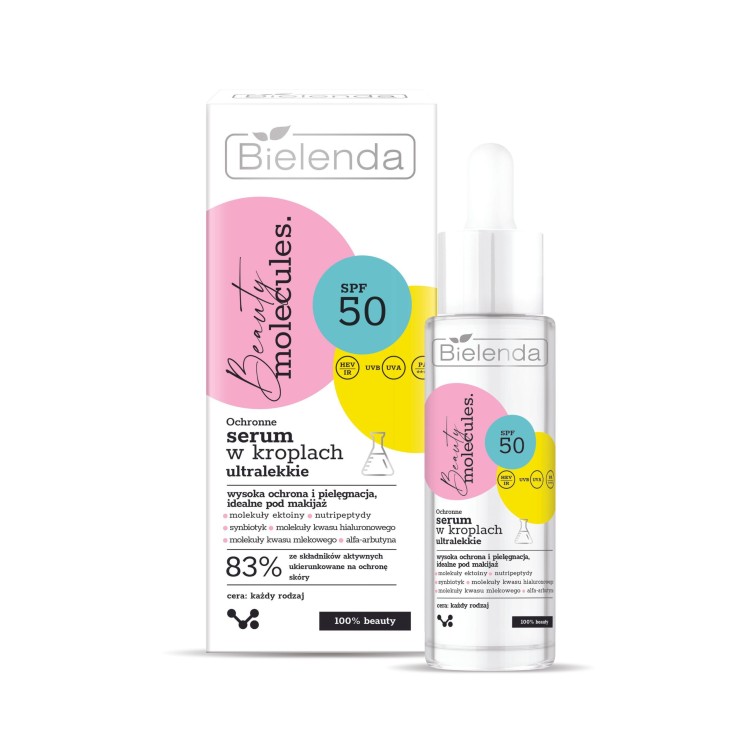 BIELENDA BEAUTY MOLECULES ultralekkie serum w kropelkach SPF50 30ml