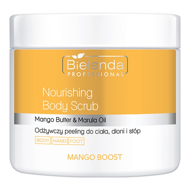 BIELENDA PROFESSIONAL MANGO BOOST Odżywczy peeling do ciała, dłoni i stóp, 550g