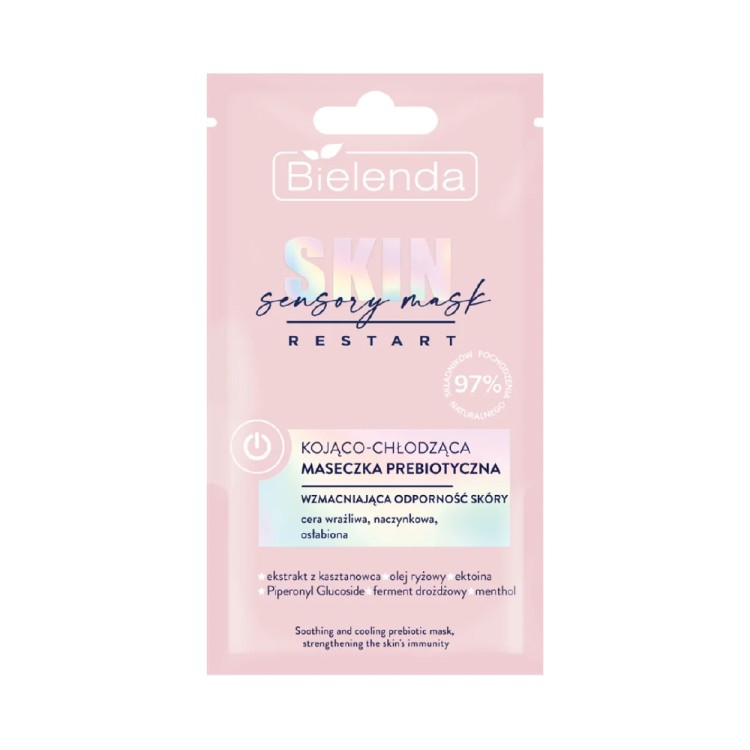 BIELENDA SKIN RESTART SENSORY MASK - kojąco- chłodząca maseczka prebiotyczna, wzmacniająca odporność skóry 8g