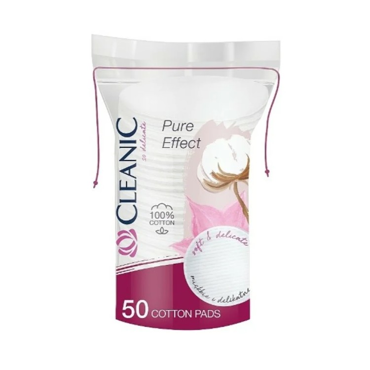 CLEANIC PURE EFFECT PŁATKI KOSMETYCZNE 50 SZT