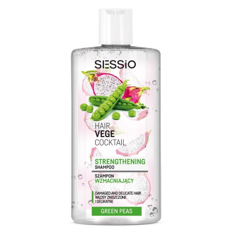 CHANTAL SESSIO HAIR VEGE COCTAIL SZAMPON WZMACNIJĄCY Z PROTEINAMI GROSZKU 300G