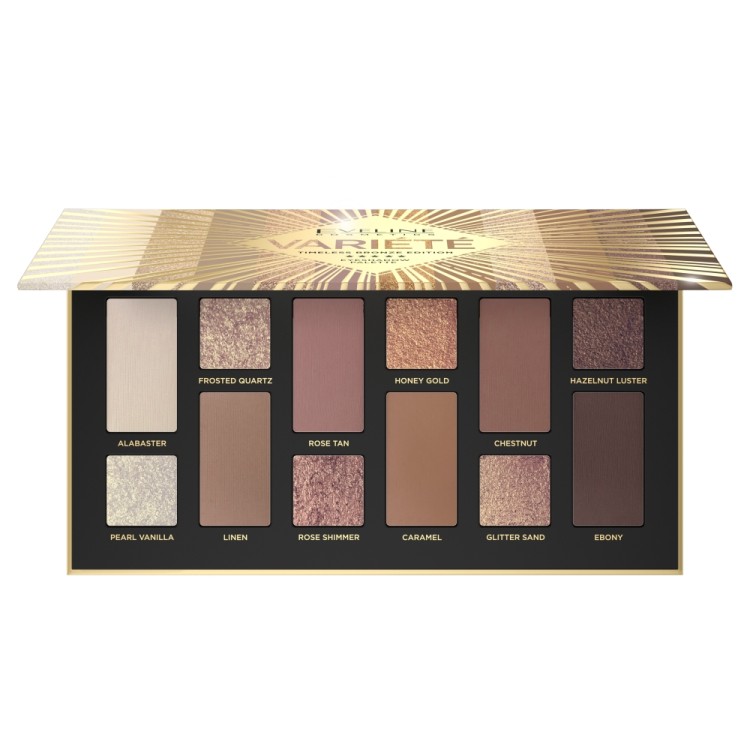 EVELINE VARIETE TIMELESS BRONZE EDITION PALETA CIENI DO POWIEK 12 KOLORÓW