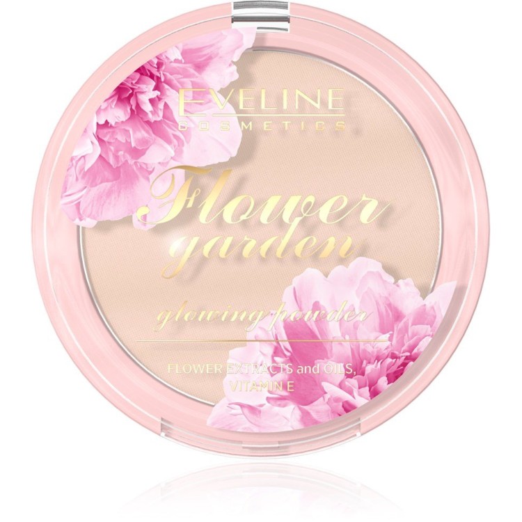 EVELINE FLOWER GARDEN PRASOWANY PUDER ROZŚWIETLAJĄCY 8G