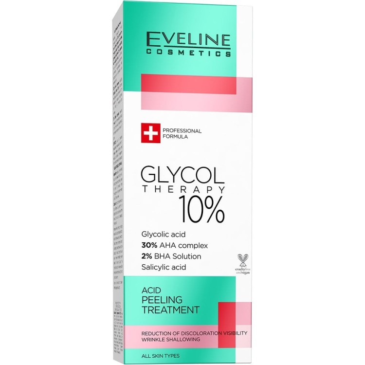 EVELINE GLYCOL THERAPY Kwasowa kuracja peelingująca 10% 20ML EXP: 11.2024