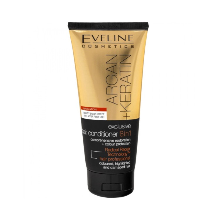 Eveline Argan + Keratyna Exclusive 8w1 Odżywka do Włosów 200ml