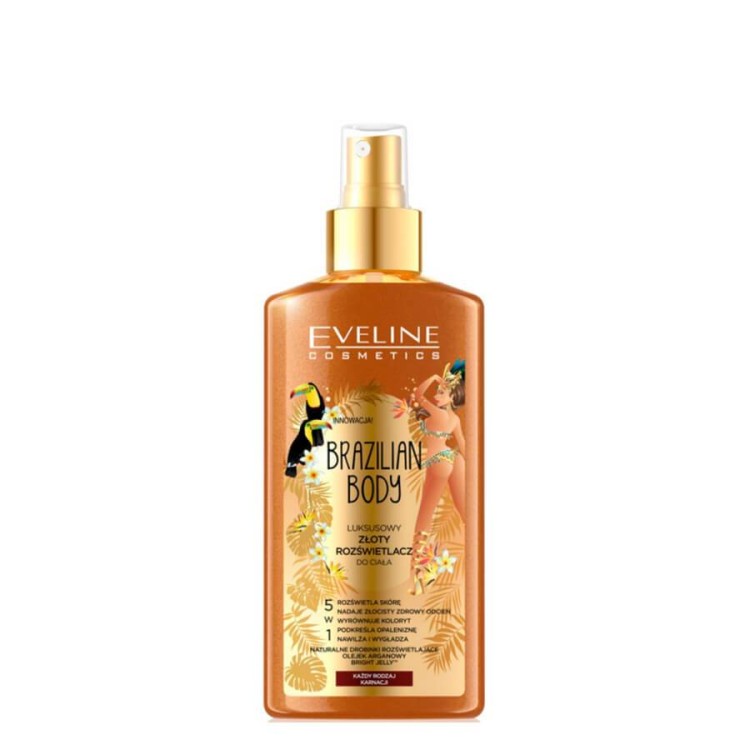 Eveline Brazilian Body Luksusowy Złoty Rozświetlacz 5w1 150ml