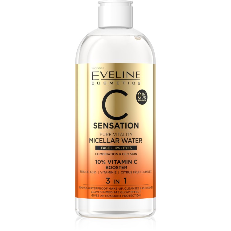 Eveline C Sensation Pure Vitality Woda micelarna 3w1 400ml