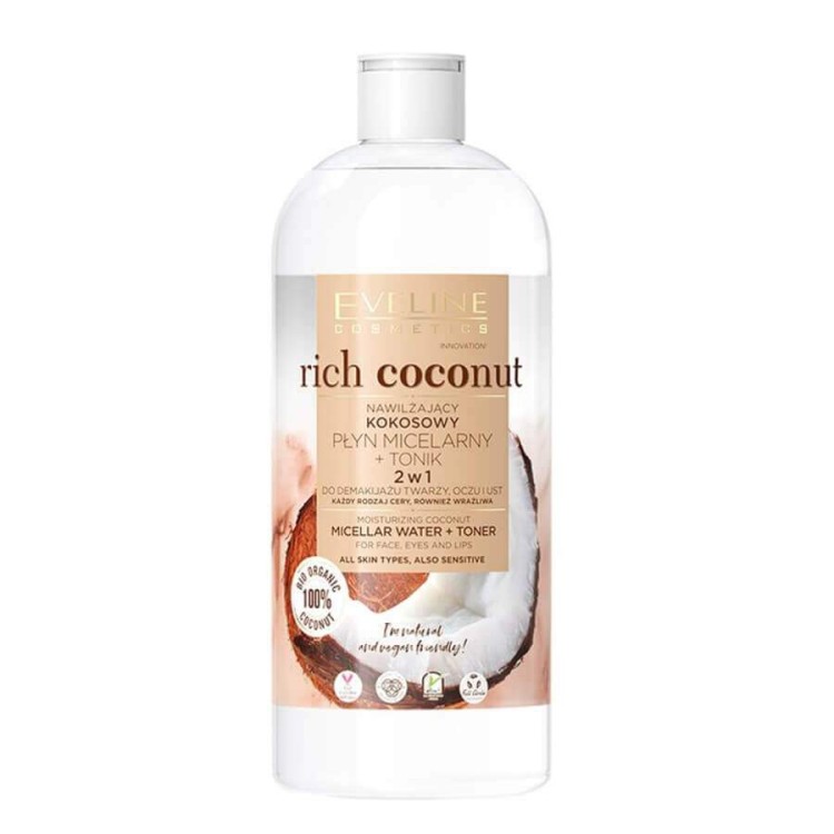 Eveline Rich Coconut Nawilżający Micelarny Tonik do Twarzy 500ml