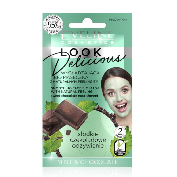 EVELINE LOOK DELICIOUS Wygładzająca biomaska do twarzy miętowo-czekoladowa 10ml