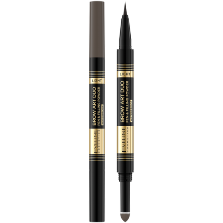 Eveline Pencil 2w1 Brow Art Duo Light Precise Wielofunkcyjny pisak z pudrem do brwi i miękkim aplikatorem 8g