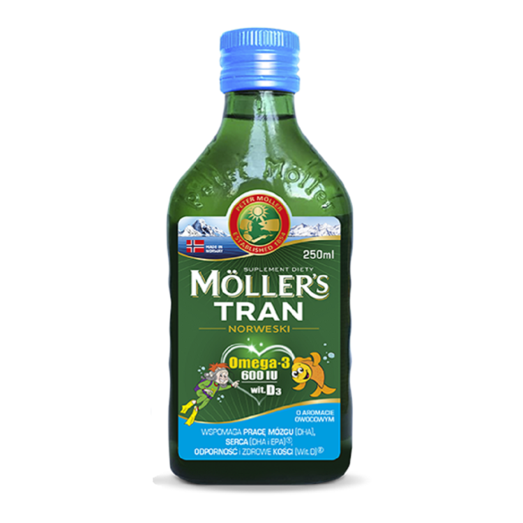 Mollers tran norweski owocowy 250ml  EXP: 09.2024