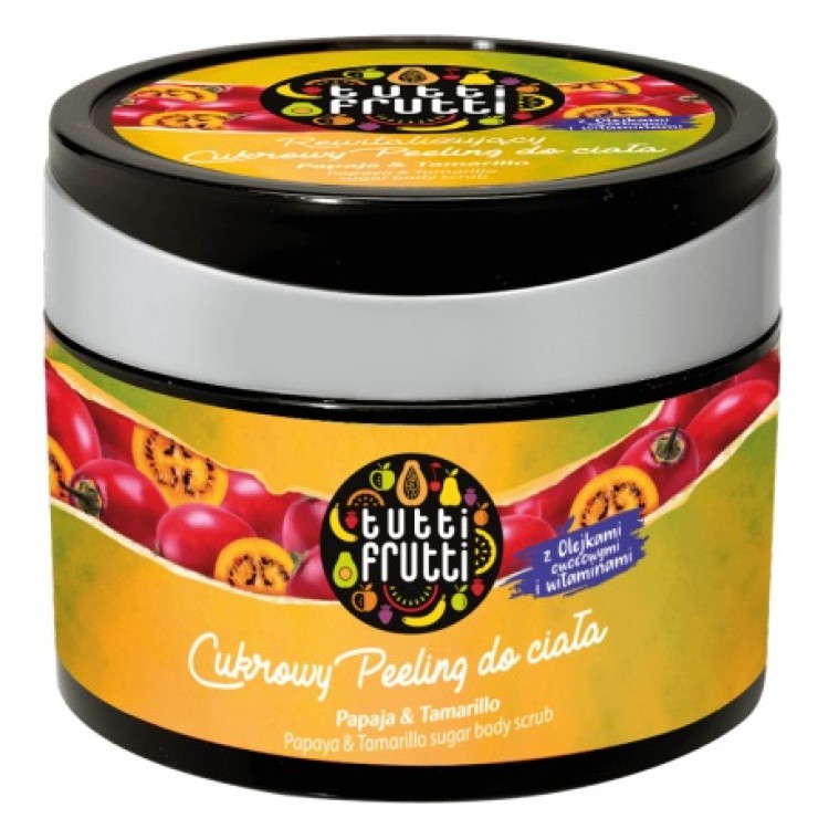 FARMONA TUTTI FRUTTI Papaja & Tamarillo cukrowy peeling do ciała 300g