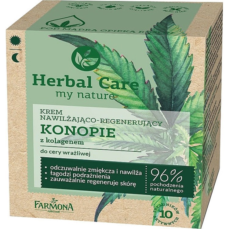 FARMONA Herbal Care Krem nawilżająco- regenerujący KONOPIE z kolagenem 50ml