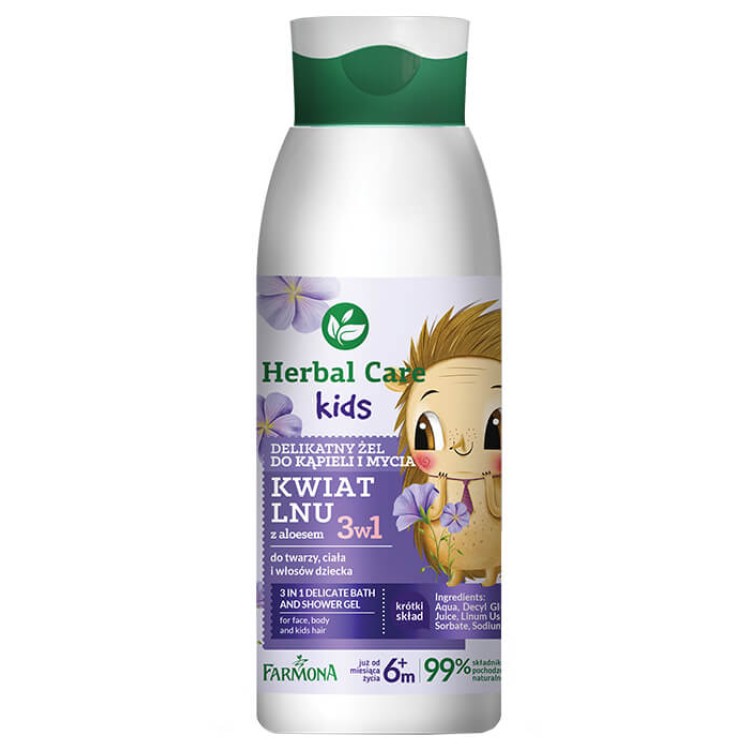 Farmona Herbal Care Kids 3w1 Delikatny żel do kąpieli oraz mycia 400 ml